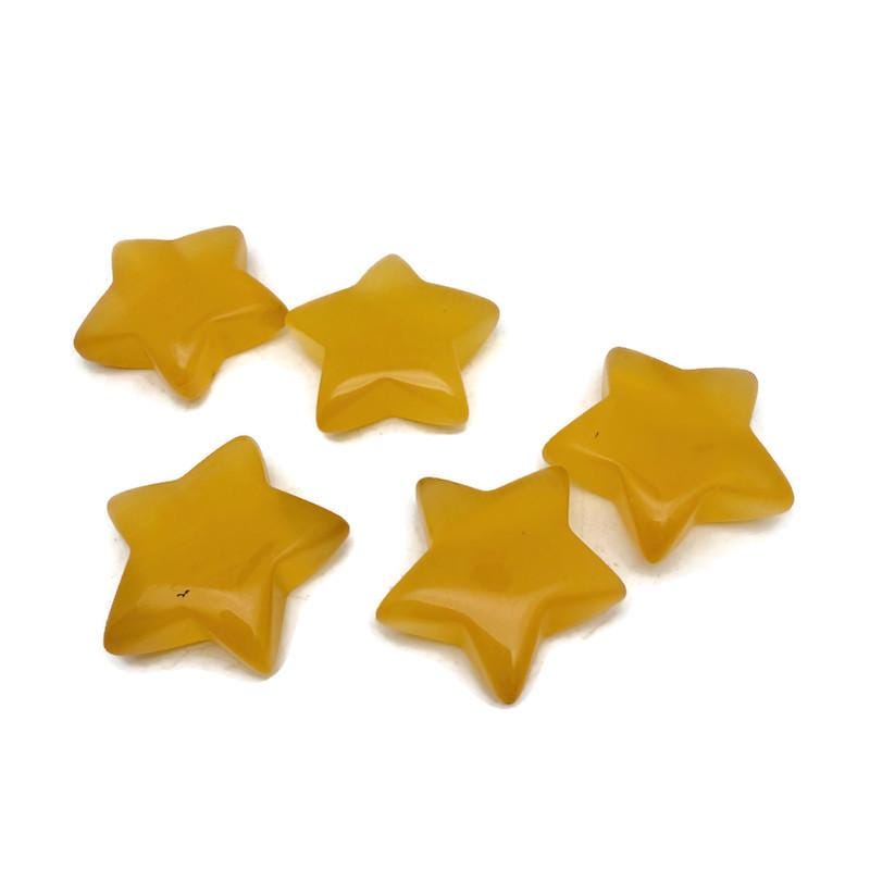 Yellow Cats Eye Star Gemstone - 30mm - ST1066