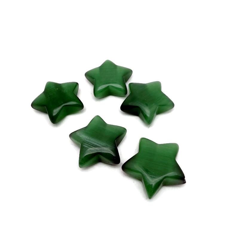 Green Cats Eye Star Gemstone - 30mm - ST1069