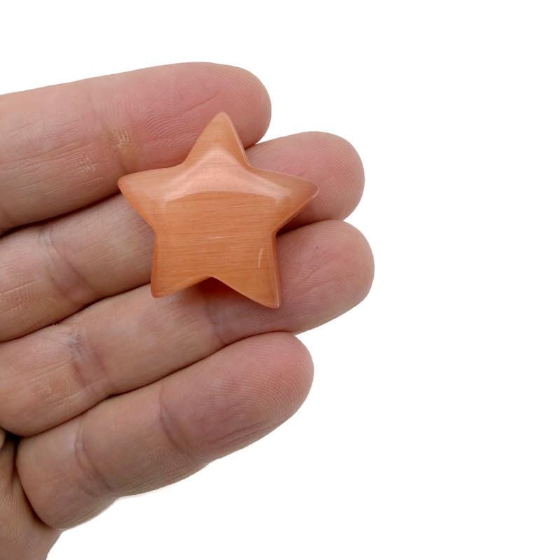 Orange Cats Eye Star Gemstone - 30mm - ST1071