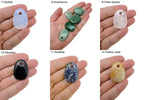 Oval crystal pendant from GemstoneGO, natural stone jewelry making bead in mixed colors, showcasing a polished oval shape.