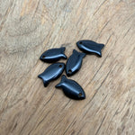 Obsidian fish-shaped crystal pendant with healing stone design, featuring a fish charm for jewelry, from GemstoneGO.