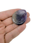 Amethyst worry stone from GemstoneGO, 45mm soothing crystal with polished surface, designed for stress relief and calming energy.