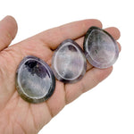 Amethyst worry stone from GemstoneGO, 45mm soothing crystal with polished surface and natural purple hues.