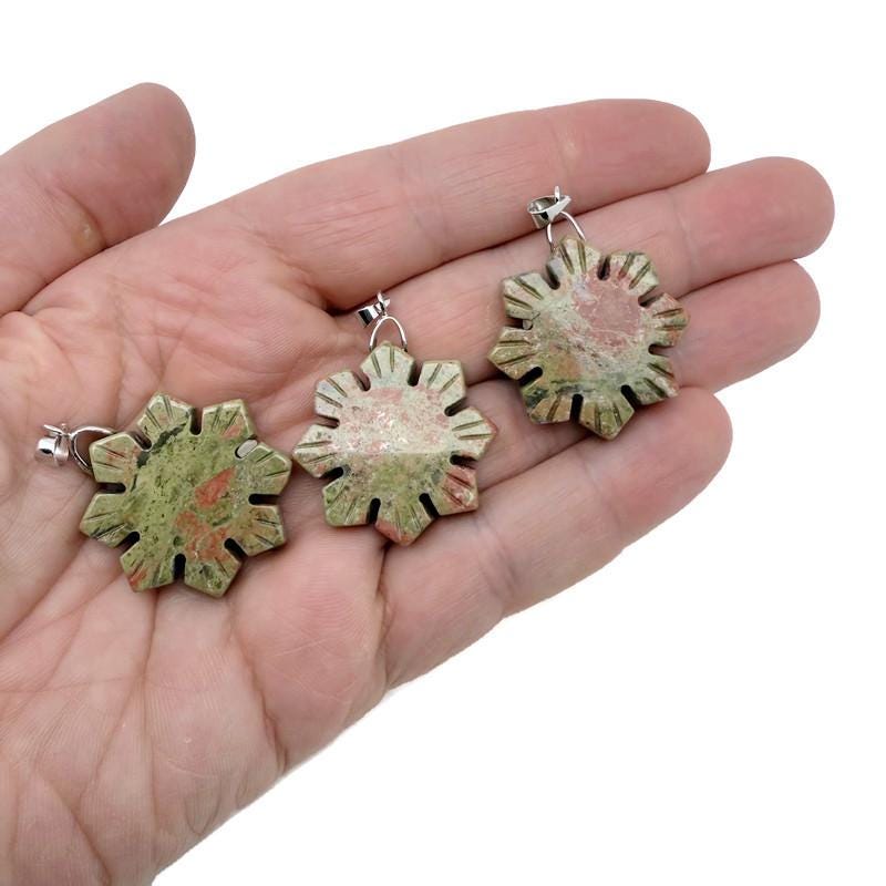 Unakite Gemstone Pendant - Healing Stone - NC1917