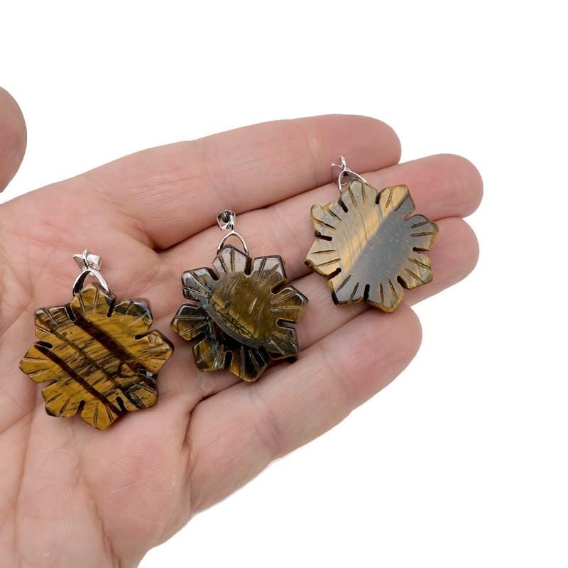 Tiger Eye Gemstone Pendant - Healing Stone - NC1919