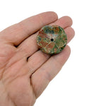 Unakite crystal carving incense holder shaped like a flower, used for cleansing and relaxation, by GemstoneGO.