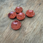 Red Jasper crystal flower incense holder by GemstoneGO for cleansing and relaxation, featuring a detailed flower design.