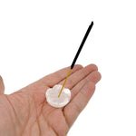 Clear quartz crystal carving incense holder in flower shape for cleansing and relaxation by GemstoneGO.
