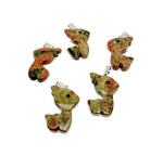 Unakite gemstone deer pendant necklace featuring a detailed crystal deer charm on a silver chain by GemstoneGO.