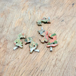 Unakite deer gemstone pendant necklace featuring a carved crystal deer charm on a chain, by GemstoneGO.