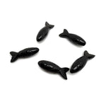 Obsidian fish gemstone pendant from GemstoneGO featuring a polished fish-shaped charm for fishing luck and jewelry.