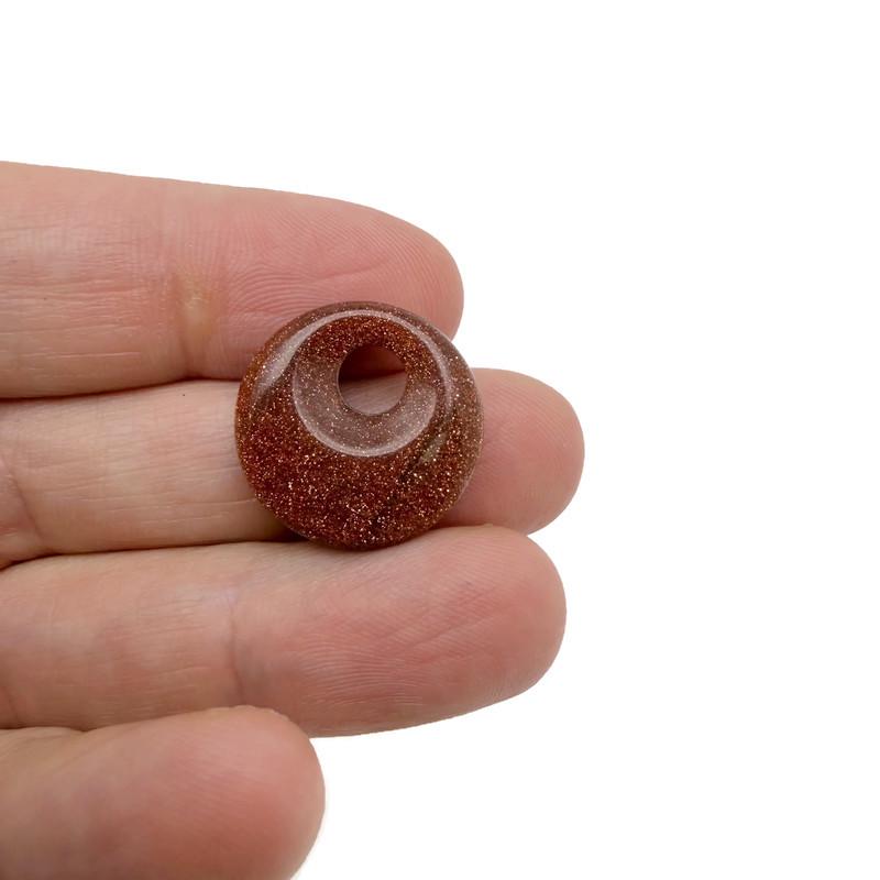 Dona de cristal Goldstone - Piedra Pi - 20mm - DO1077