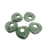 A 40mm aventurine love crystal heart from GemstoneGO, showcasing smooth green gemstone with natural patterns and polished finish.