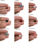Round crystal beads from GemstoneGO, 12mm gemstone pack for DIY jewelry making, featuring mixed clear and iridescent beads.