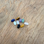 Mixed gemstone crystal beads with 12mm double terminated points, suitable for jewelry making by GemstoneGO
