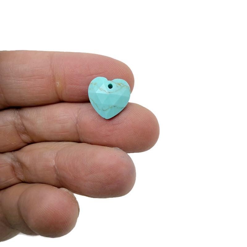 Drilled 13mm heart-shaped crystal pendant with mixed colors from GemstoneGO, ideal for DIY jewelry charms.