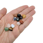 Mini heart-shaped crystal beads in 12mm size, drilled for bracelet or necklace designs, in a colorful mixed assortment by GemstoneGO