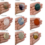 Healing worry crystal pendant made from natural stone jewelry featuring a mixed gemstone design by GemstoneGO.