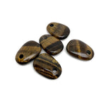 Tiger Eye oval crystal pendant from GemstoneGO featuring natural stone jewelry making bead with polished finish