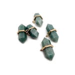Natural Amazonite double terminated crystal pendant from GemstoneGO, showcasing a polished gemstone point with vibrant blue-green hues.
