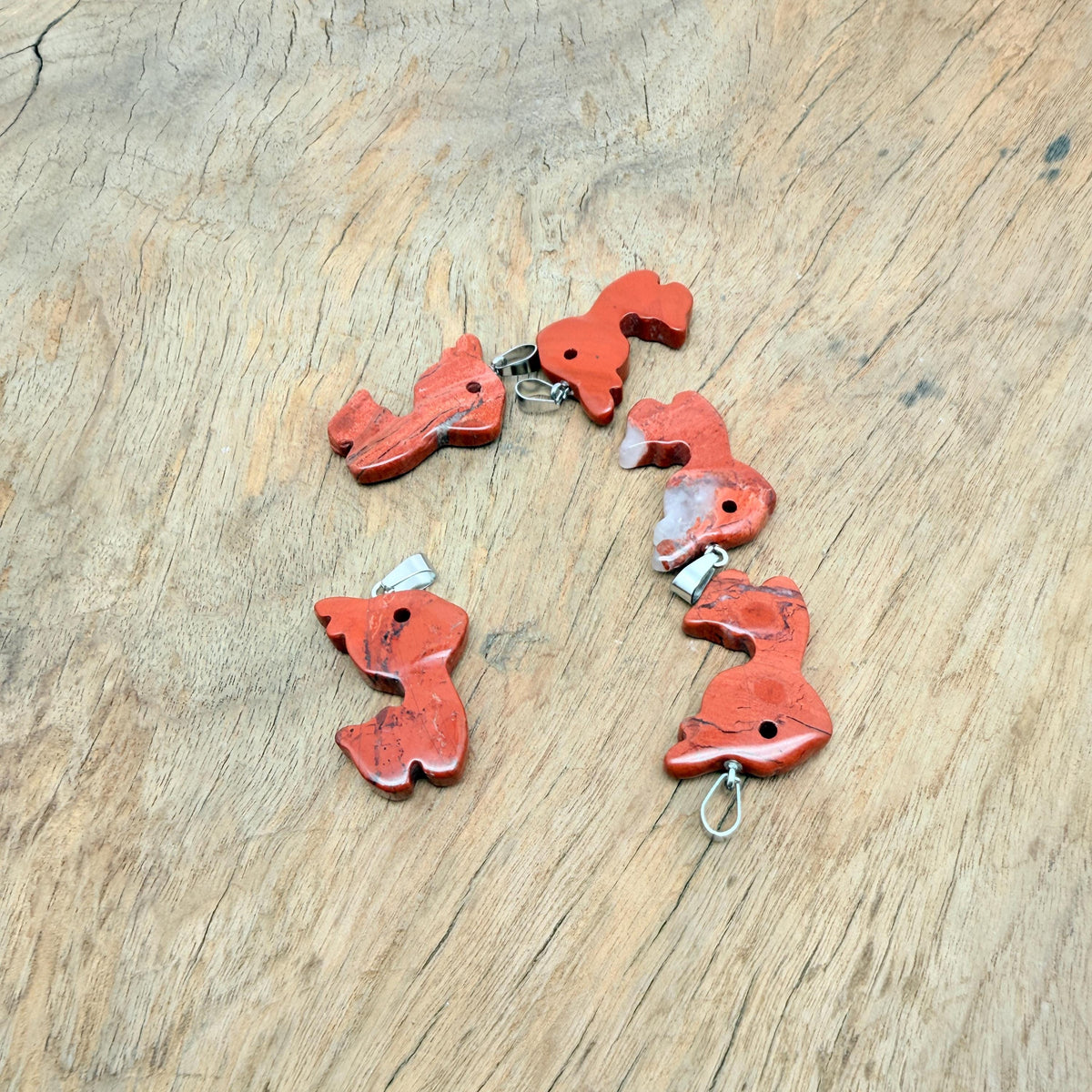 Red Jasper Deer Crystal Pendant necklace featuring a gemstone deer design from GemstoneGO.